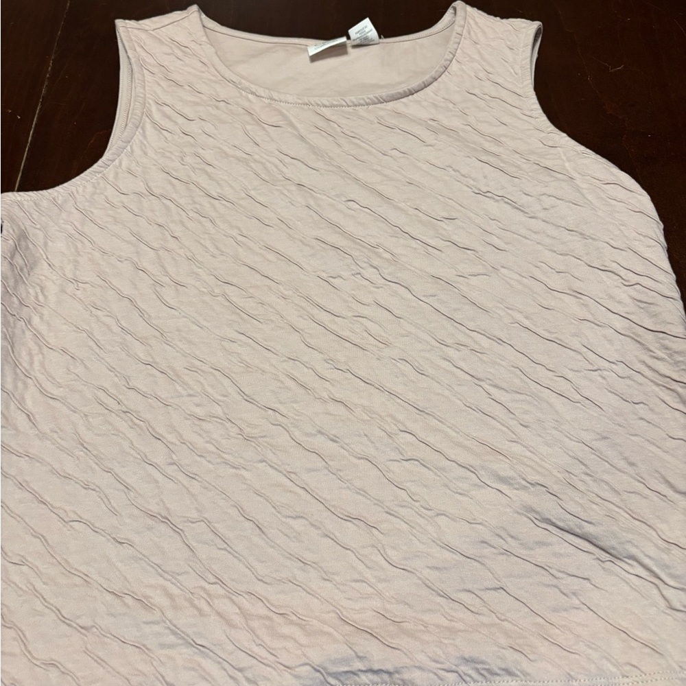 Textured Sleeveless Top in Light Pink